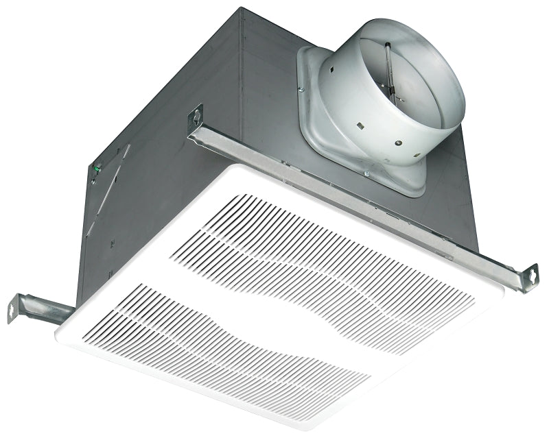 Air King AK200LS Exhaust Fan, 12-3/4 in L, 12-7/8 in W, 0.7 A, 115/120 V, 1-Speed, 200 cfm Air, Metal, White