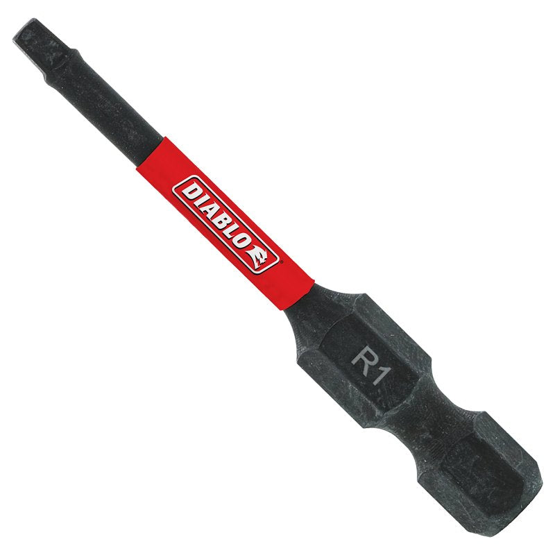 Diablo DSQ12B Drive Bit, #1 Drive, Square Drive, 1/4 in Shank, Hex Shank, 2 in L