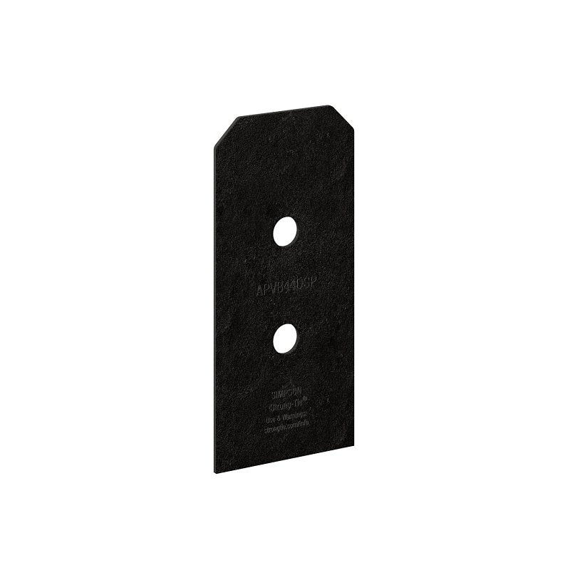 Simpson Strong-Tie Outdoor Accents Avant APVB44DSP Post Base Side Plate, 12 ga Gauge, Steel, Black, ZMAX