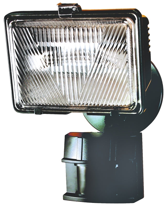 Heath Zenith HZ-5525-BZ Motion Activated Security Light, 120 V, 1-Lamp, Halogen Lamp, Glass/Metal/Plastic Fixture