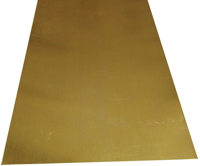 K & S 258 Decorative Metal Sheet, 3 to 4 in W, 7 to 12 in L, Brass