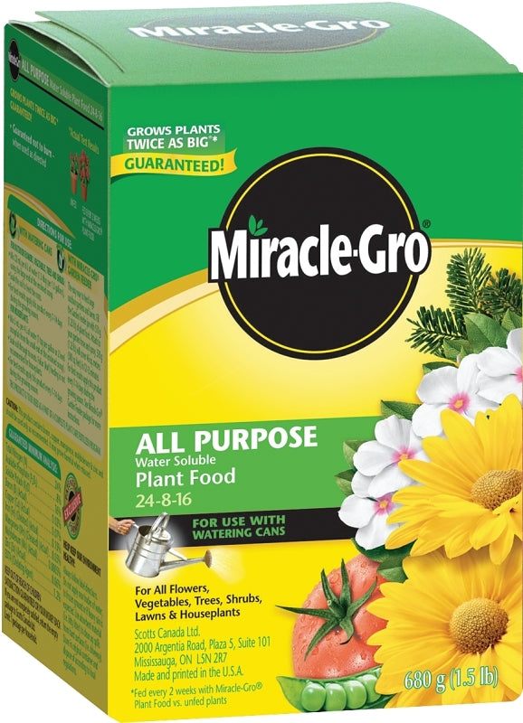 Miracle-Gro 2756810 All-Purpose Plant Food, 1.1 lb Bucket, Solid, 24-8-16 N-P-K Ratio