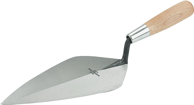 Marshalltown 34 11 Brick Trowel, 11 in L Blade, 5-3/4 in W Blade, Steel Blade, Wood Handle