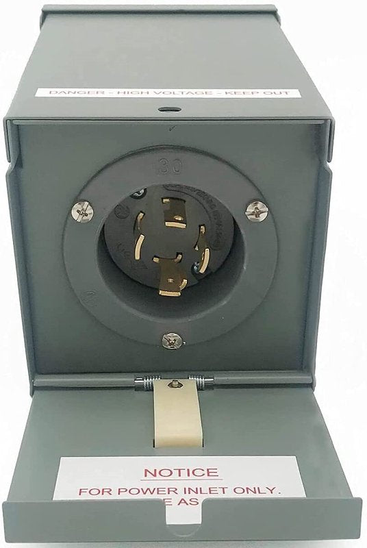 Connecticut Electric EGSPI30 Power Inlet Box with Cover, 30 A, 120/240 V