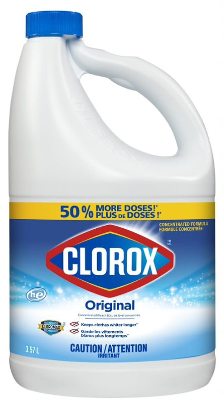 Clorox 01378 Original Concentrated Bleach, 3.57 L Bottle