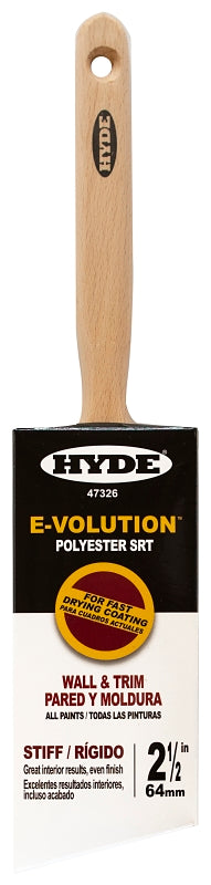 Hyde 47326 Paint Brush, Oval Brush, 2-1/2 in L Bristle, Polyester Bristle, 6/PK