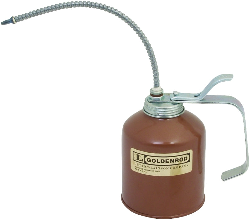 DL Goldenrod 727 Pump Oiler with Spout, 16 oz Capacity, Flexible Spout, Steel, Powder-Coated Copper Bronze