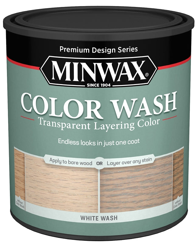 Minwax 618604444 Wood Stain, White, Liquid, 1 qt, Can