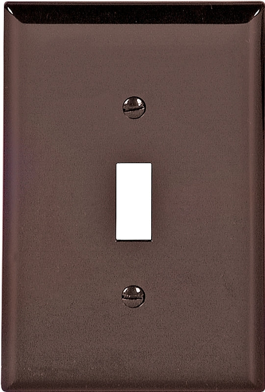 Eaton Wiring Devices PJ1BK Wallplate, 4-7/8 in L, 3-1/8 in W, 1 -Gang, Polycarbonate, Black, High-Gloss