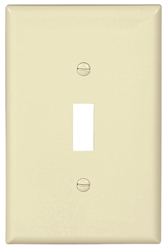 Eaton Wiring Devices PJ1LA Wallplate, 4-7/8 in L, 3-1/8 in W, 1 -Gang, Polycarbonate, Light Almond, High-Gloss