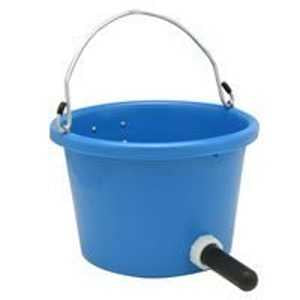 Fortex-Fortiflex N400-8CF Calf Feeder with Nipple, 8 qt, Rubber Polyethylene Bucket, Blue Bucket