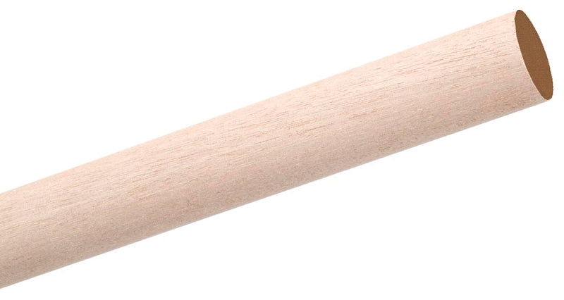 Waddell 6710UB Dowel Rod, 5/8 in Dia, 48 in L, Birchwood