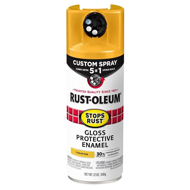 Stops Rust 376906 Rust Preventative Spray Paint, Gloss, Tuscan Sun, 12 oz, Can