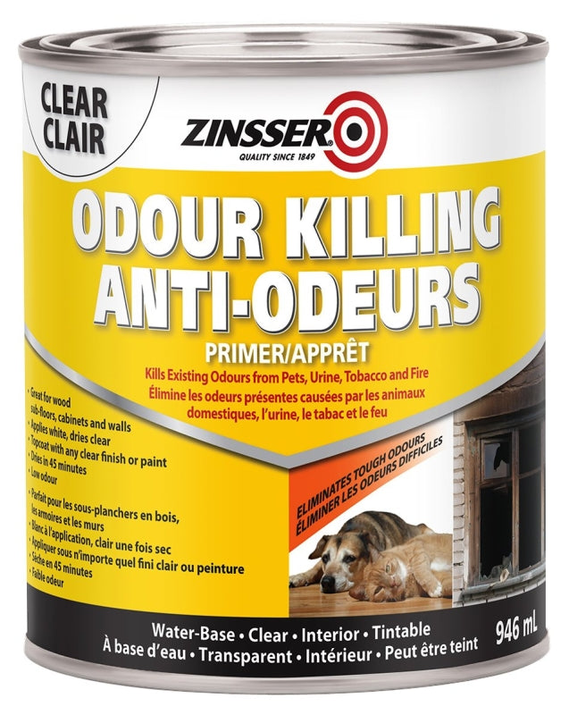 Rust-Oleum 316873 Interior Odor Killing Primer, Clear, White, 946 mL