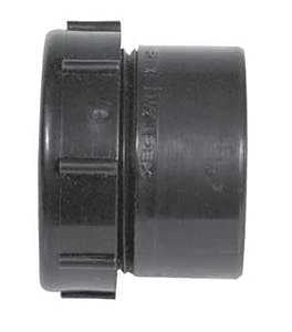 IPEX 027476 Pipe Adapter, 1-1/4 in, Spigot x Plastic Nut x Male, ABS, Black, SCH 40 Schedule