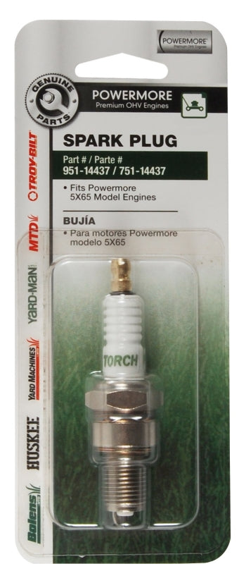 Troy-Bilt 490-250-M014 Spark Plug, For: Troy-Bilt Powermore 5X65 140 cc, 159 cc, 196 cc Premium OHV Engine Push Mower