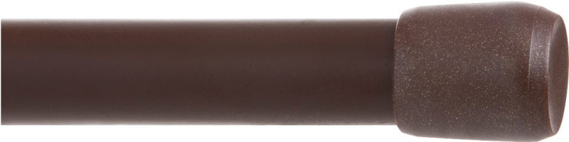 Kenney KN621 Spring Tension Rod, 5/8 in Dia, 48 to 75 in L, Metal, Chocolate