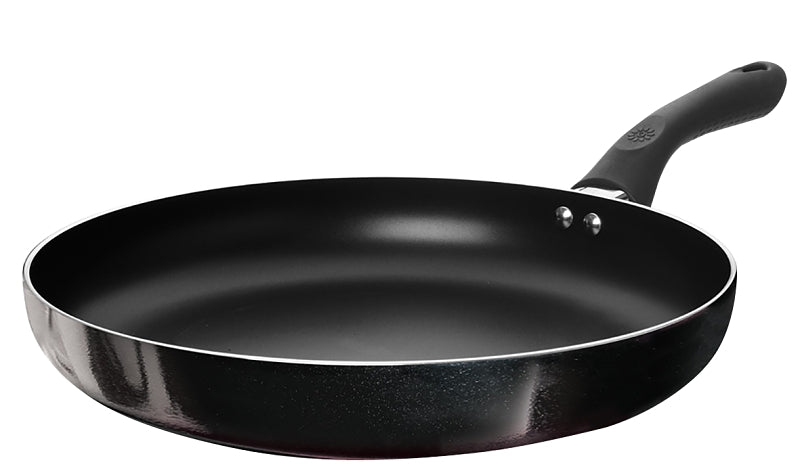 Ecolution Artistry Series EABK-5124 Fry Pan, 9-1/2 in Dia, Aluminum Pan, Black Pan, Hydrolon Pan, Stay-Cool Handle