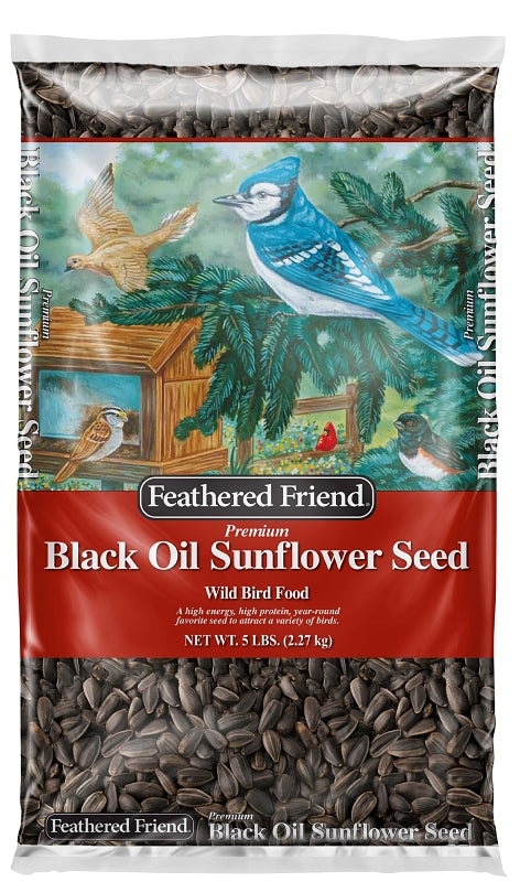 Feathered Friend 14416 Black Oil Sunflower Seed, 5 lb