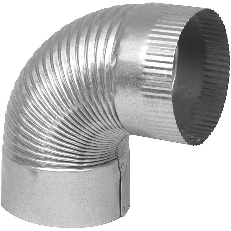 Imperial GV0327-C Corrugated Elbow, 6 in Connection, 30 Gauge, Galvanized