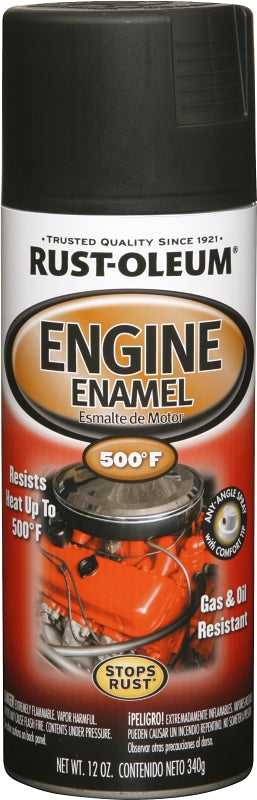 Rust-Oleum 248936 Engine Spray Paint, Black, 12 oz, Can