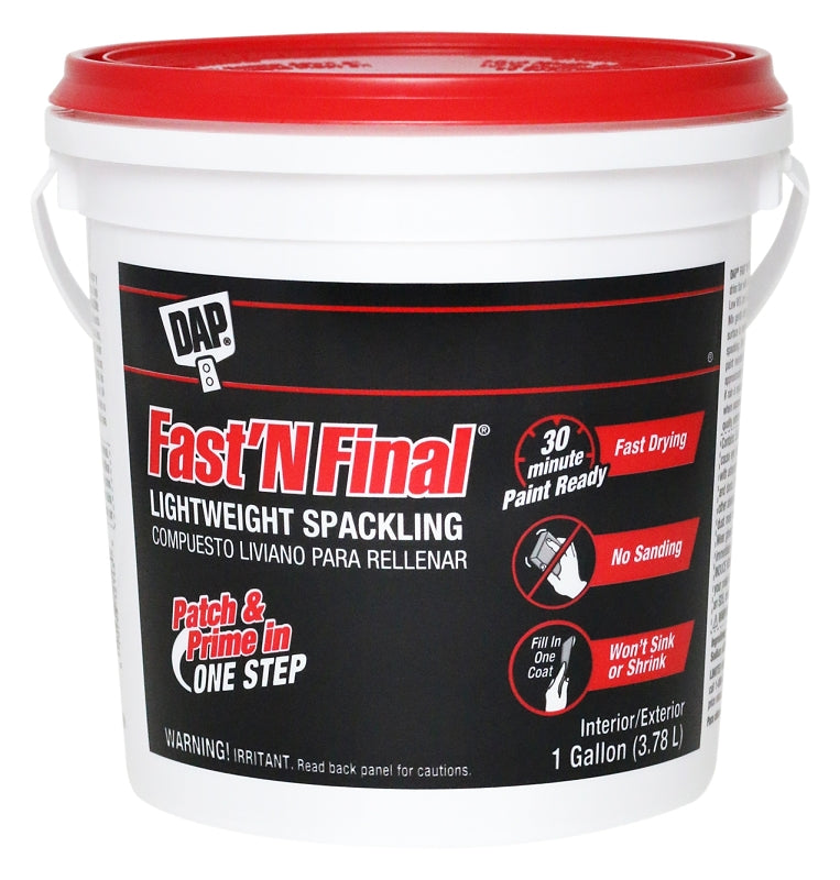 DAP 12143 Spackling Paste White, White, 1 gal Tub