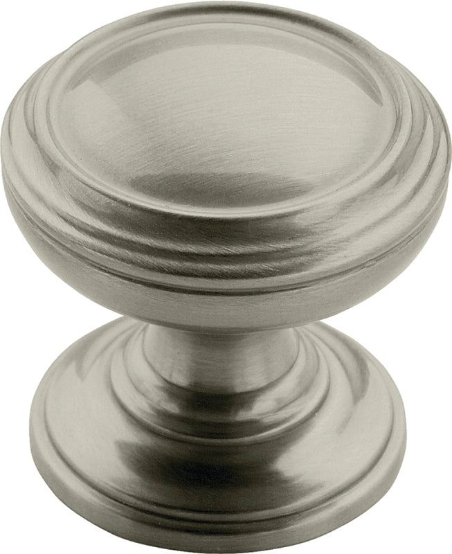 Amerock BP55342G10 Cabinet Knob, 1-1/4 in Projection, Zinc, Satin Nickel