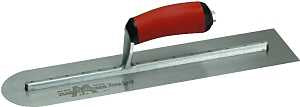 Marshalltown MXS66RED Finishing Trowel, 16 in L Blade, 4 in W Blade, Spring Steel Blade, Front Round End, Curved Handle