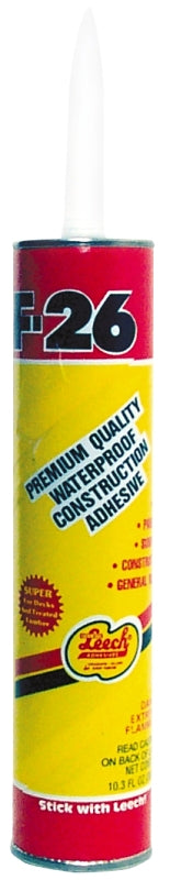 Leech Adhesives F26-33-12 Construction Adhesive, Beige, 10 fl-oz Cartridge