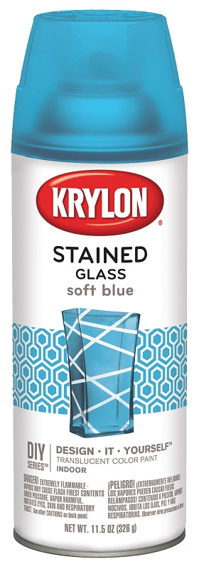 Krylon K09029000 Stained Glass Spray, Gloss, Soft Blue, 11.5 oz, Can