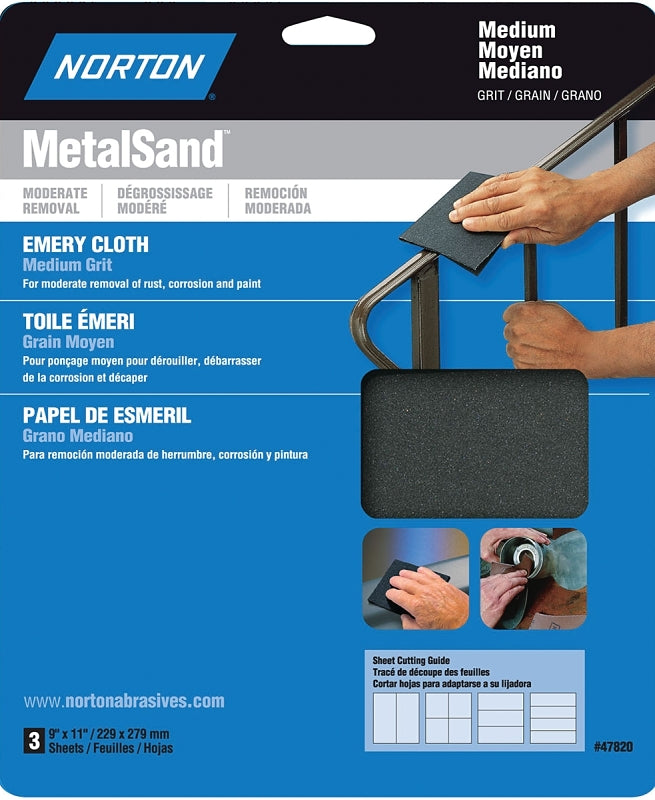 47820 EMERY CLOTH 9X11IN MED