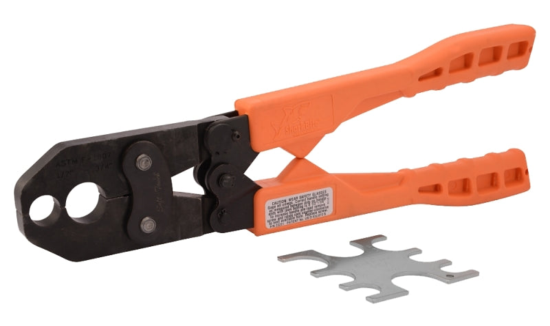 SharkBite 23251 Crimp Ring Tool, Dual Head Crimping Plug, Orange Handle