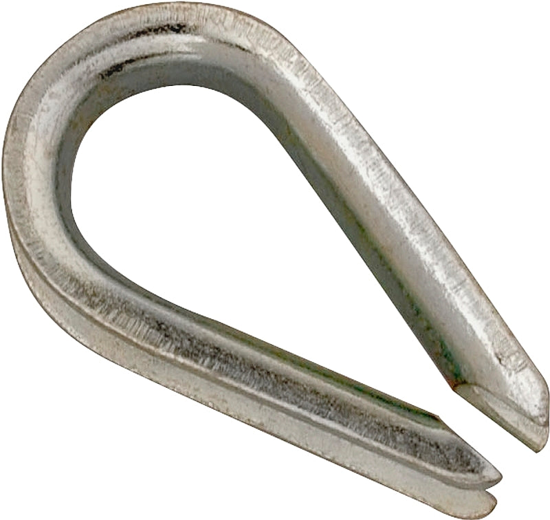 Campbell T7670669 Wire Rope Thimble, 5/8 in Dia Cable, Malleable Iron, Electro-Galvanized