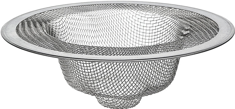 Danco 88822 Mesh Strainer, 4-1/2 in Dia, Stainless Steel, 4-1/2 in Mesh, For: 4-1/2 in Drain Opening Kitchen Sink