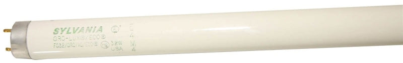 Sylvania 22362 Fluorescent Bulb, 32 W, T8 Lamp, Medium G13 Lamp Base, 30,000 hr Average Life