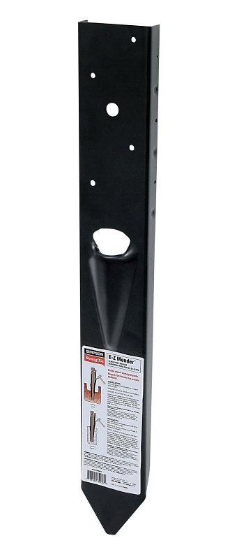 Simpson Strong-Tie E-Z Mender FPBM44E Fence Post Repair Bracket, 12 ga Gauge, Steel, Powder-Coated, Screw Mounting