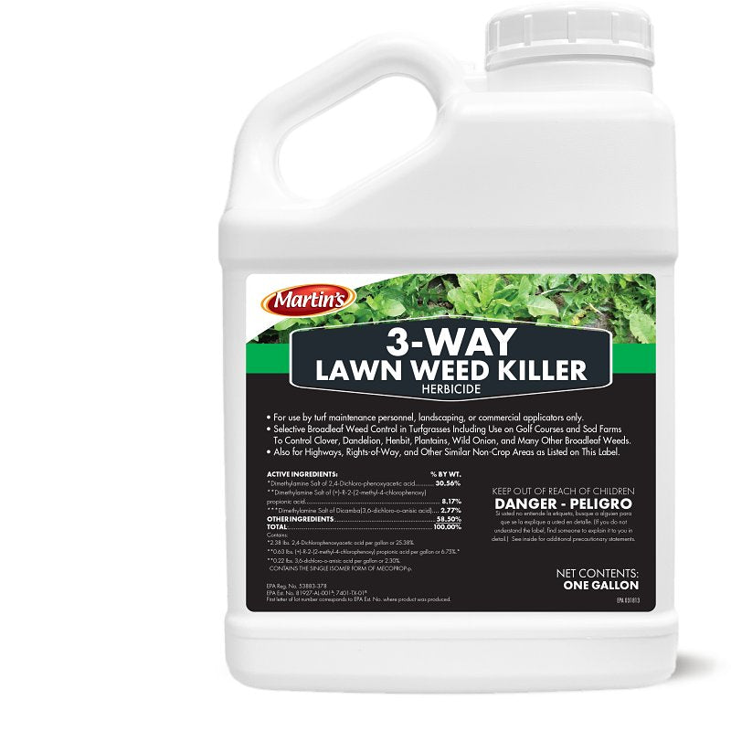 Martin's 82210022 3-Way Weed Killer, Liquid, Spray Application, 1 gal, Bottle