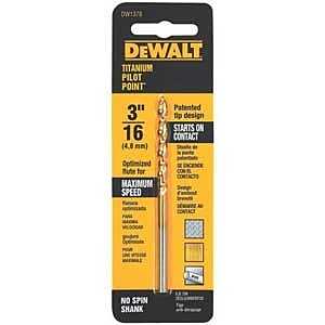 DeWALT DW1394 Drill Bit, 7/16 in Dia, 5.59 in OAL, Parabolic Flute, 3/8 in Dia Shank, Straight Shank