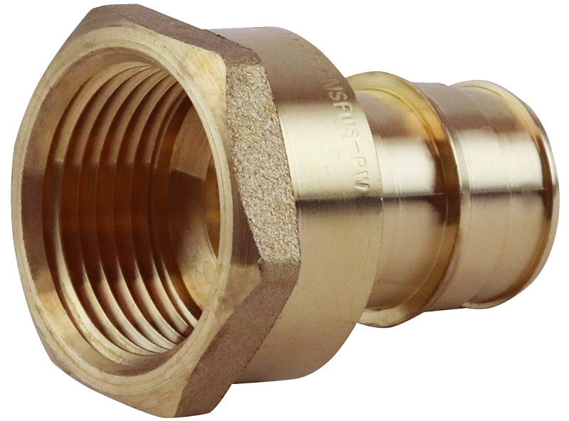 Apollo EPXFA3434 Pipe Adapter, 3/4 in, PEX-A Barb x FPT, Brass, 200 psi Pressure