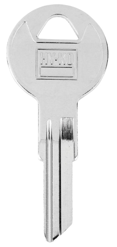 Hy-Ko 11010IN4 Key Blank, Brass, Nickel-Plated, For: Independent/Ilco IN4 Door Locks