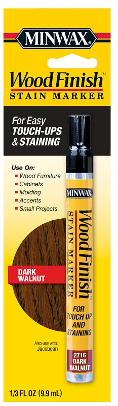 Minwax 63487000 Touch-Up Marker, Dark Walnut, Liquid, 0.33 oz