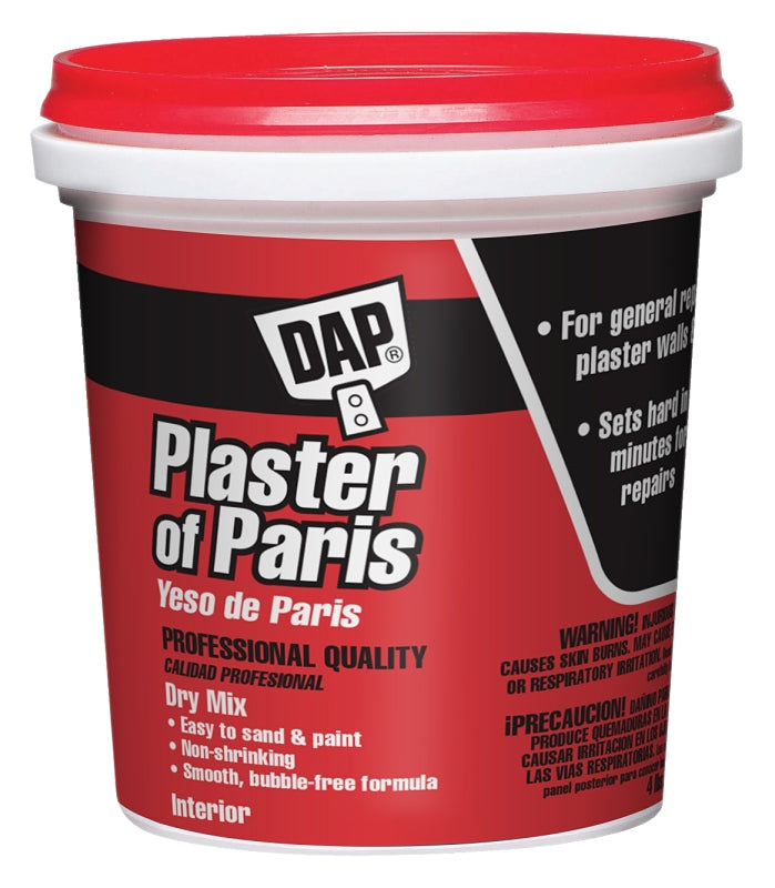 DAP 10308 Plaster of Paris, Powder, White, 4 lb Tub