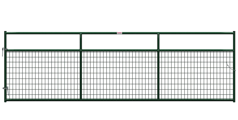 Behlen Country 40132142 Wire-Filled Gate, 168 in W Gate, 50 in H Gate, 6 ga Mesh Wire, 2 x 4 in Mesh, Green