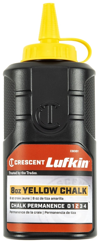 Crescent Lufkin CB08Y Chalk Refill, Yellow, 8 oz Bottle