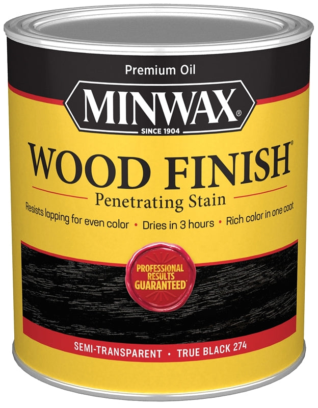 Minwax 700514444 Wood Stain, True Black, Liquid, 1 qt, Can