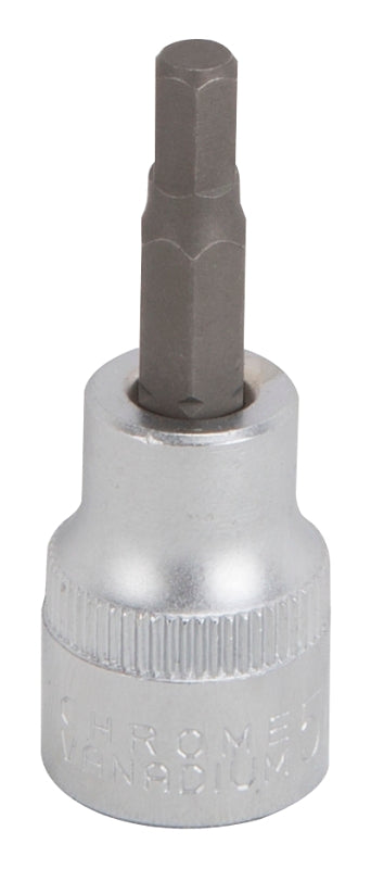 Vulcan Hex Bit Socket, Chrome, 5 mm, 3/8 in Drive, 1-7/8 in OAL