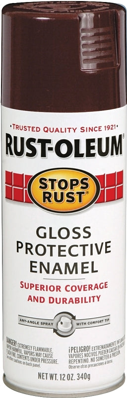 Rust-Oleum 267112 Rust Preventative Spray Paint, Gloss, Kona Brown, 12 oz, Can