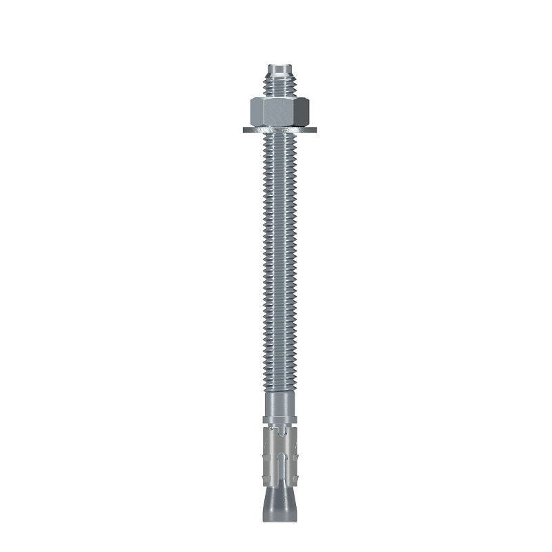 Simpson Strong-Tie Strong-Bolt 2 STB2-37500P1 Wedge Anchor, 3/8 in Dia, 5 in L, Carbon Steel, Zinc