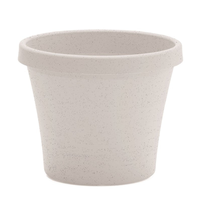 Bloem Terra Series TR0682 Planter, 6-1/2 in Dia, 5-1/2 in H, Round, Plastic, Vanilla Bean