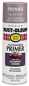 Rust-Oleum 2081830 Automotive Spray Primer, Light Gray, 12 oz, Can